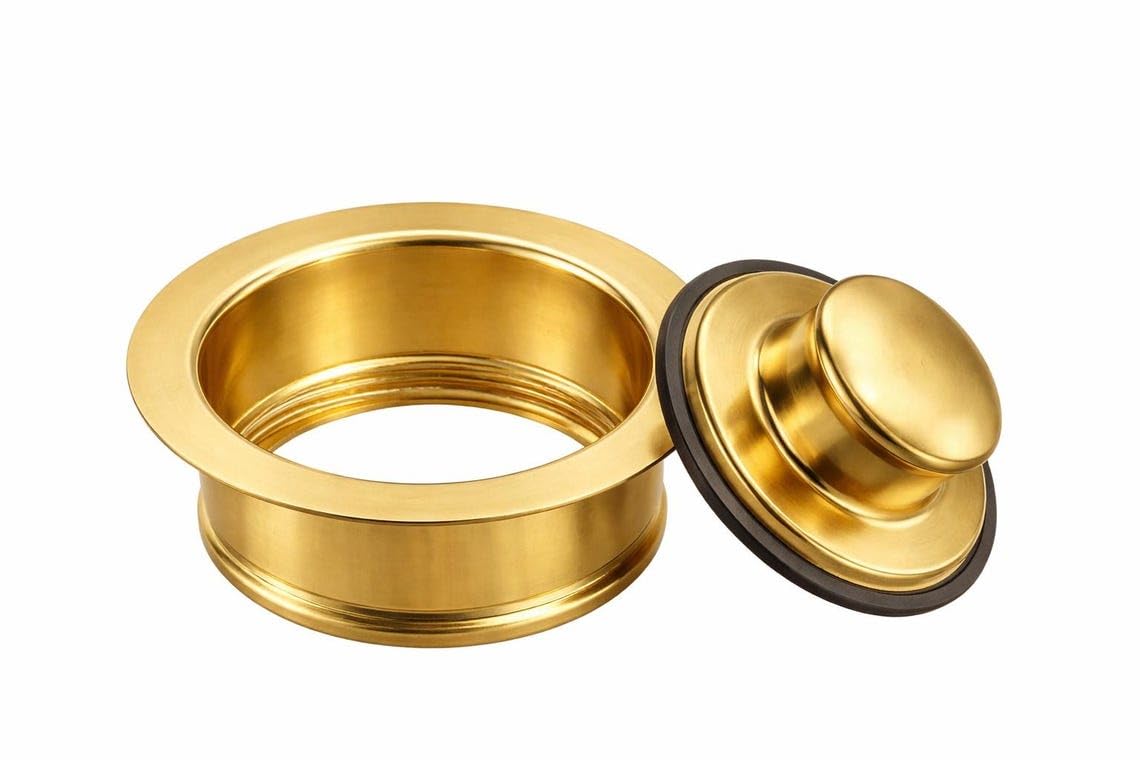 Solid Brass Garbage Disposal Flange & Strainer Stopper - Dimension Diagram