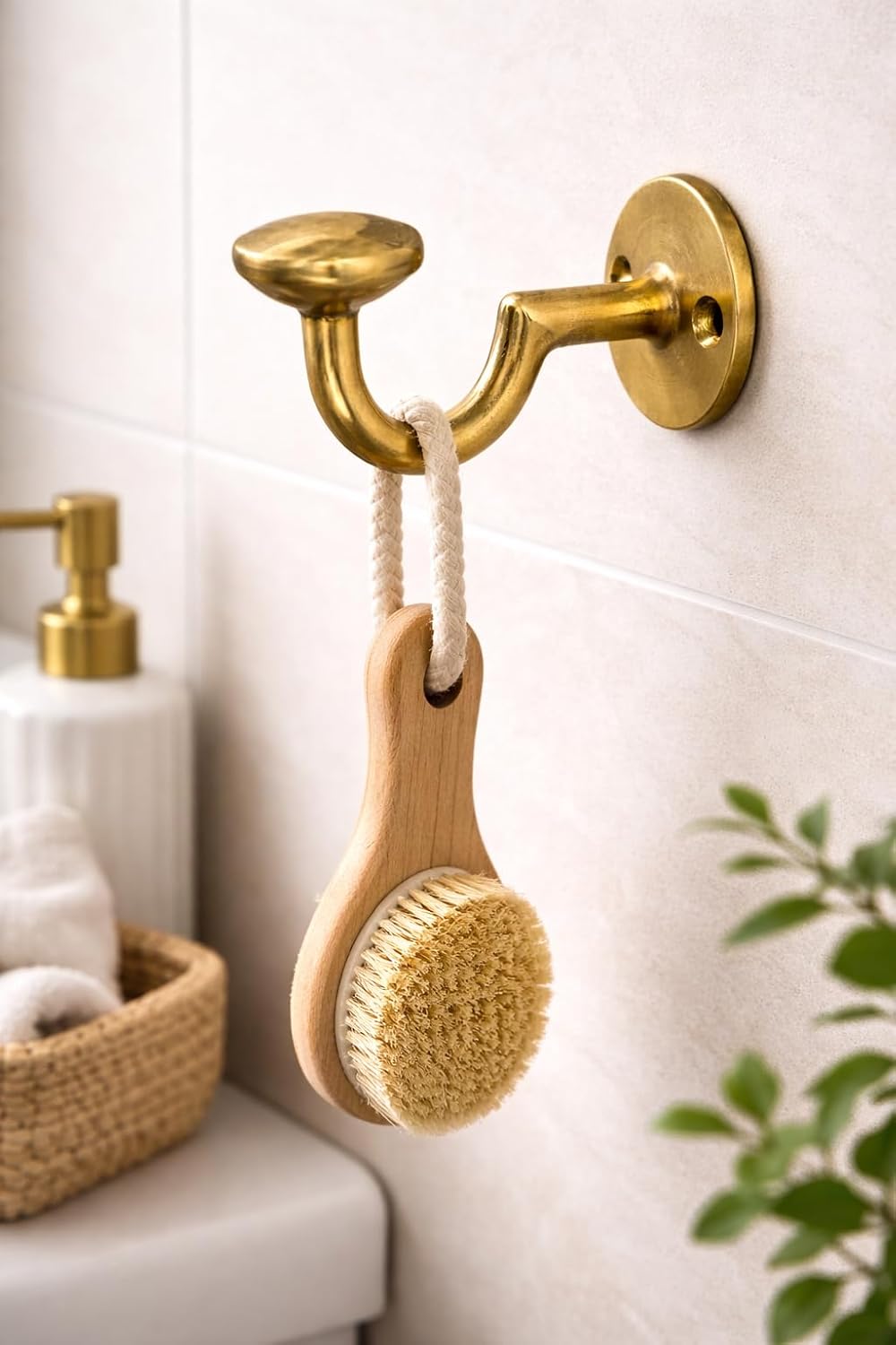 Solid Brass Wall Hooks — Set of 5 (3 - In-Situ Styling