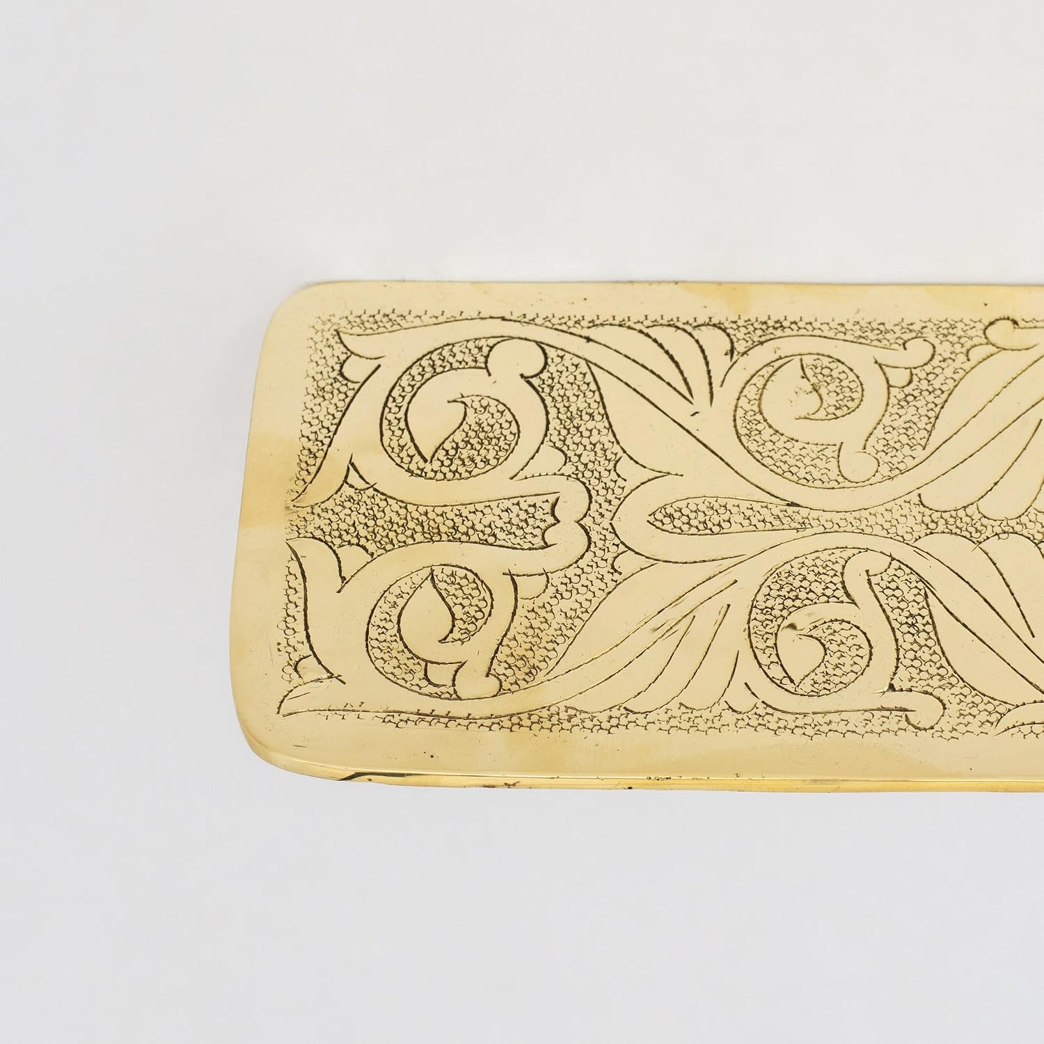 Compact Solid Brass Floating Vanity Soap Shelf - Detail Close-up
