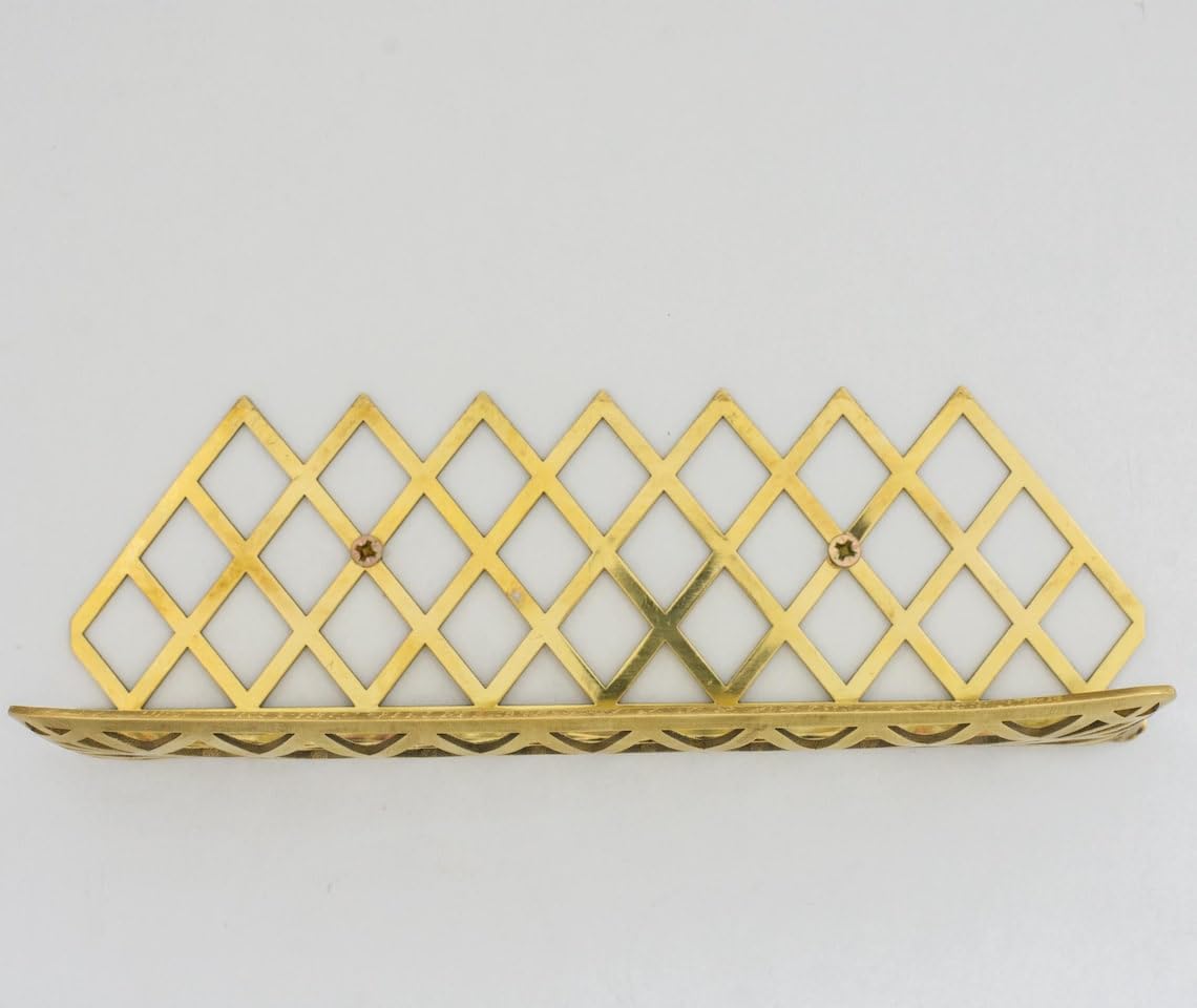 Solid Brass Wall Shower Shelf with Slotted Drainage Grid (12 - Craft Finish