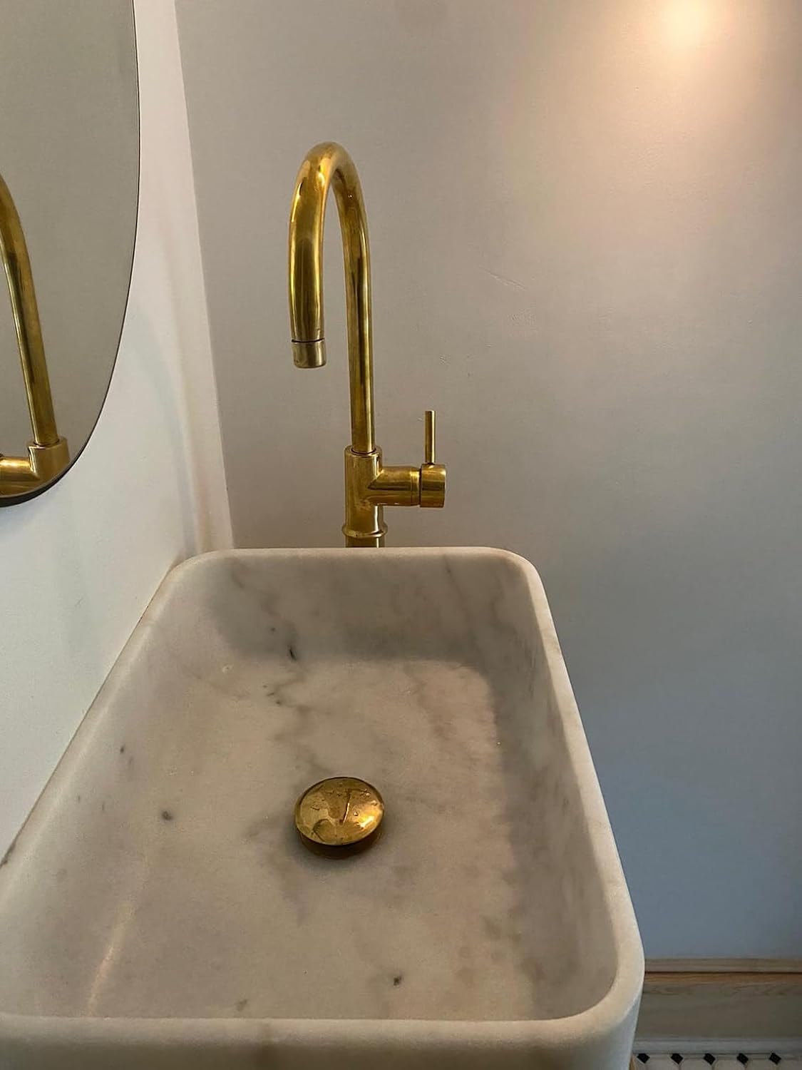 Unlacquered Solid Brass Gooseneck Kitchen Faucet - In-Situ Styling