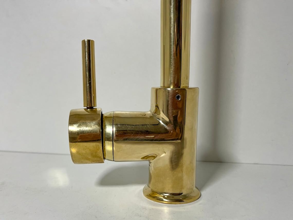 Unlacquered Solid Brass Gooseneck Kitchen Faucet - Packaging & Accessories