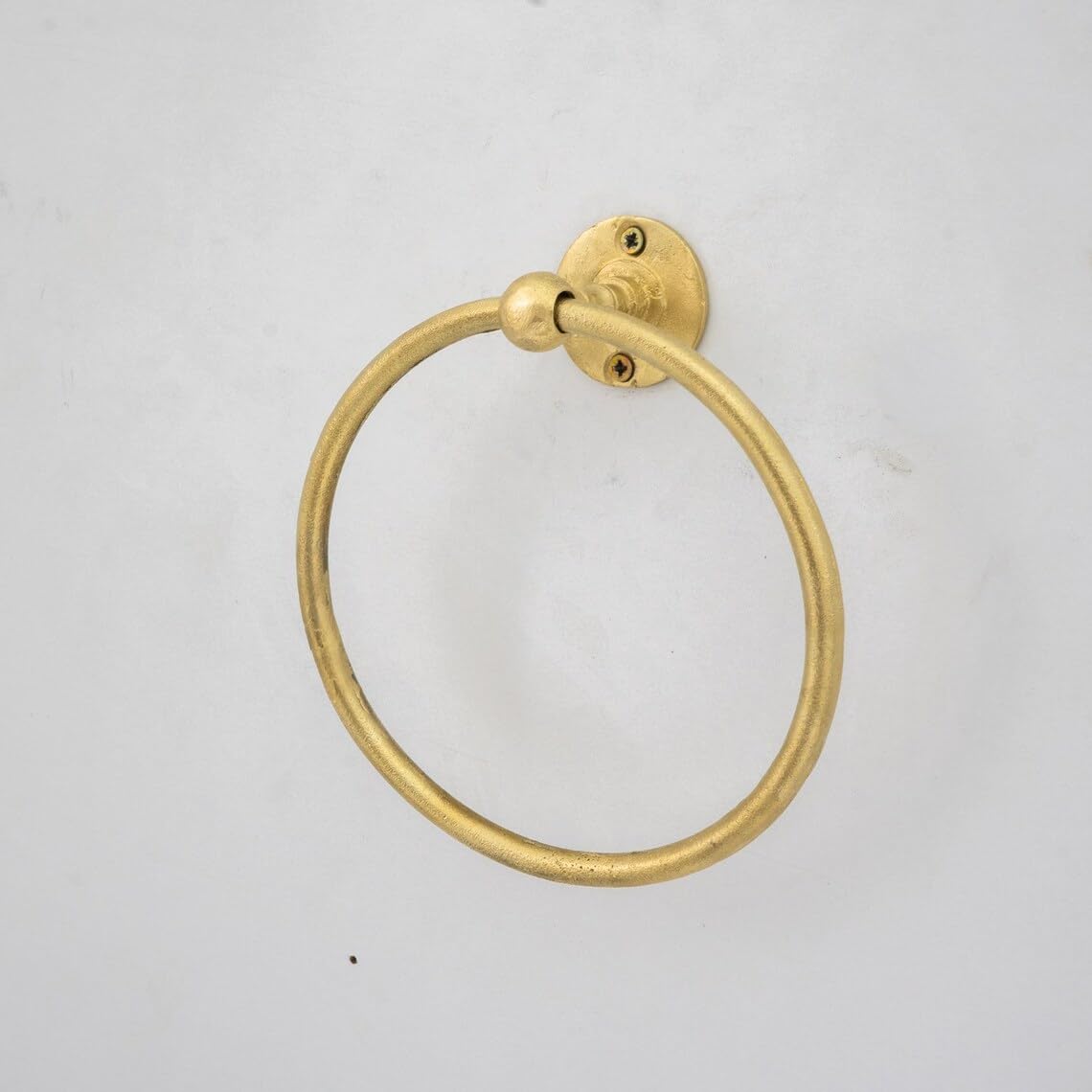 Solid Brass Architectural Hand Towel Ring (8 - Installation & Threads